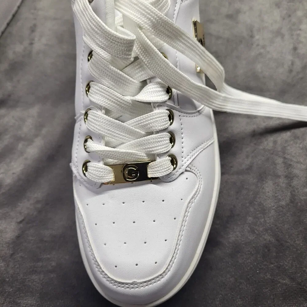 GBG Los Angeles By Guess Sz 8 White Sneakers Y2K 90s Chunky